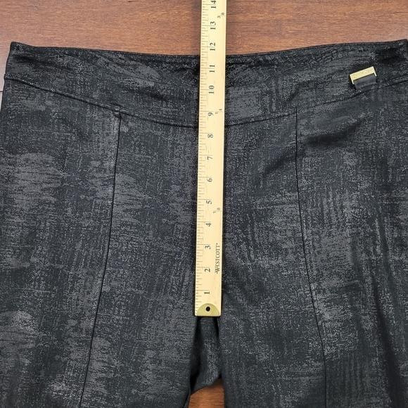 Calvin Klein Women's Black Power Stretch Textured Coated Leggings Size 0X - Picture 9 of 10